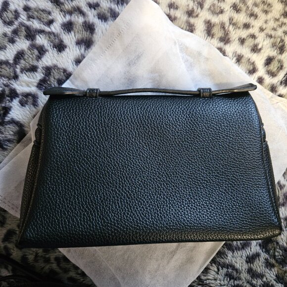 Fashion Small Side Bag Crossbody Bag Black Vegan Leather Silver Hardware - NWT - Picture 8 of 16